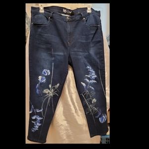 DG2 flower printed jeans